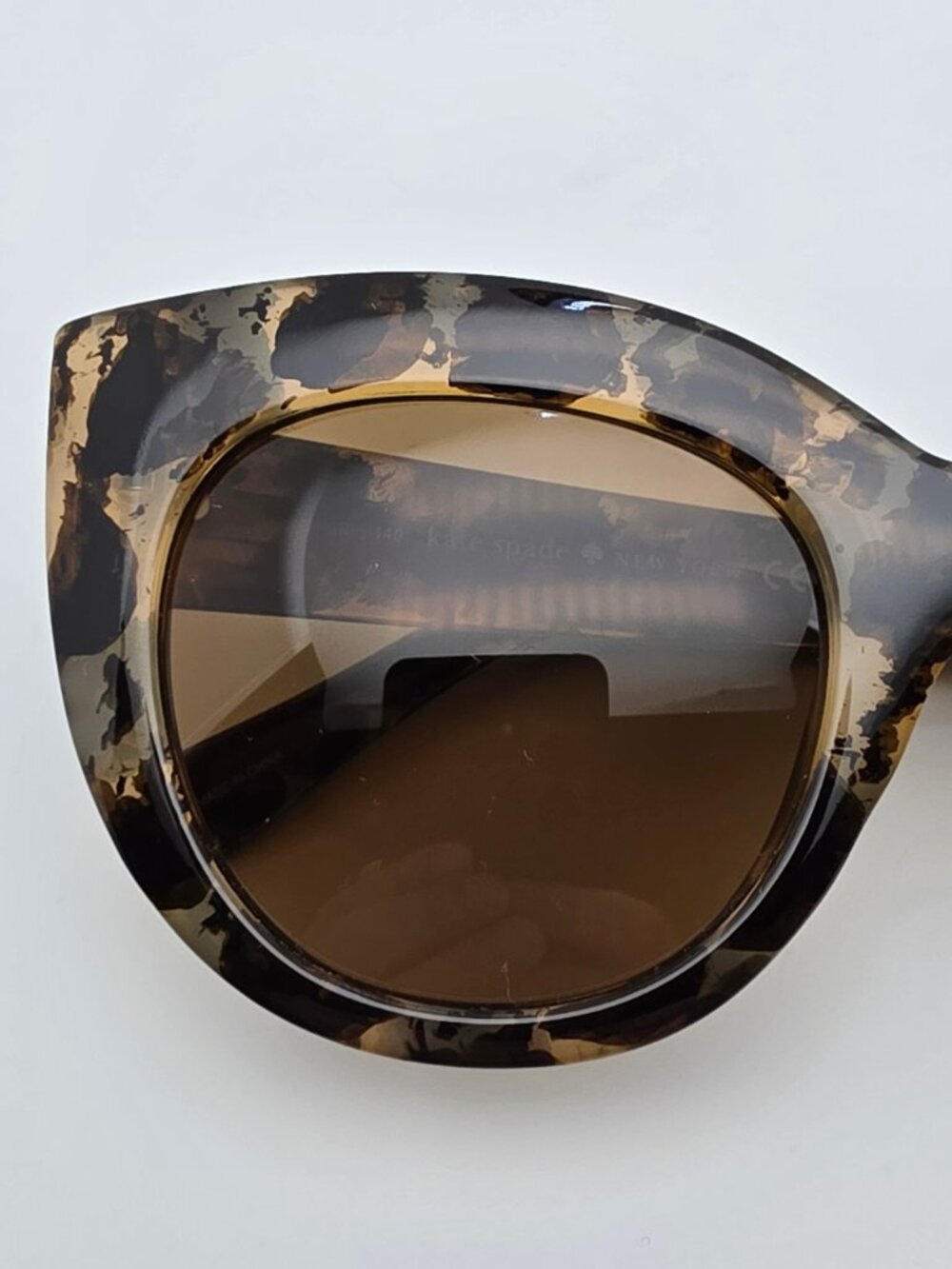 Kate Spade New York Zora Tortoise Frame Brown Lens Cat Eye Sunglasses 49-24-140 - Picture 13 of 13